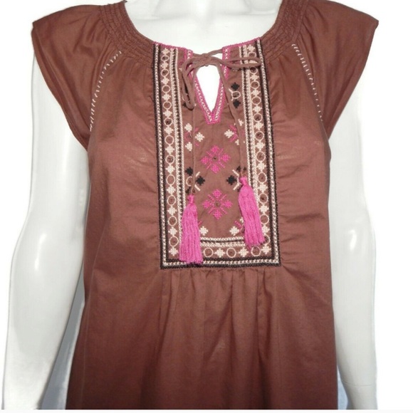 EUC Anthropologie Maeve Embroidered Dress - Sz 0 - Picture 3 of 7